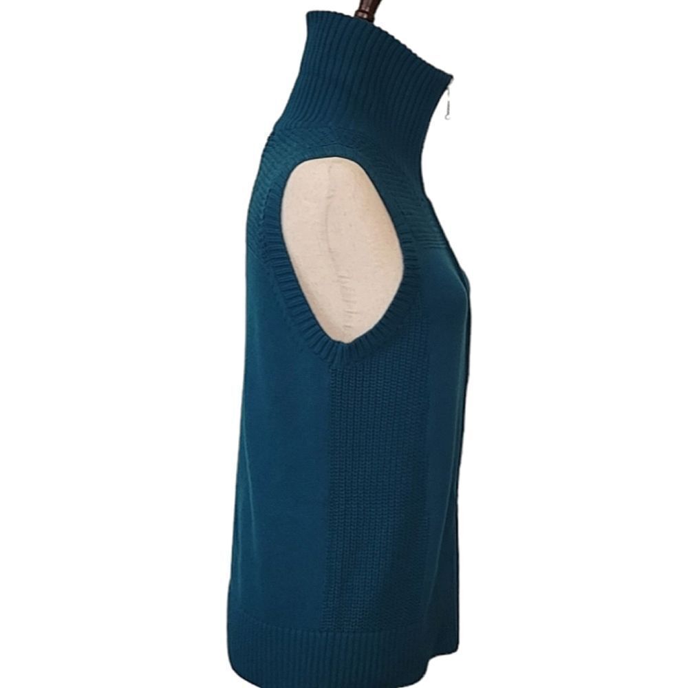 Christopher & Banks Teal Patterned Stitching Sweater Vest Size S - Picture 3 of 8